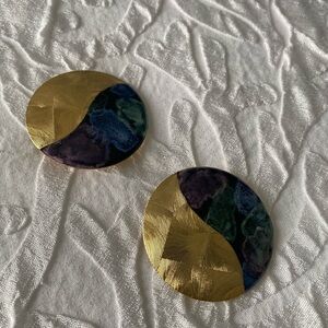 Vintage large stud earrings